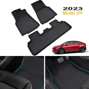 2023 3D Sol/Sağ El Sürüş Tüm Hava Paspaslar Gövde Mat Araba Kat Gömlekleri Tesla Modeli 3 Model Y 2019 2020 2021 2022