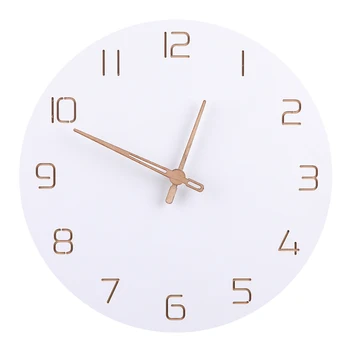 29 cm İskandinav Tarzı Moda Basit Sessiz Duvar Clocksfor Ev Dekor Saf Beyaz Tipi Duvar Saati Kuvars Modern Tasarım Zamanlayıcı 1