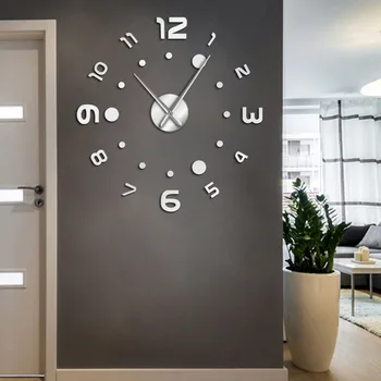 Yeni Gerçek Özel Kuvars Duvar Saatleri İzle 3D Akrilik DİY Duvar Sanatı Dev Saat Tasarım Lüks Büyük Dekoratif Saatler Ev Dekor