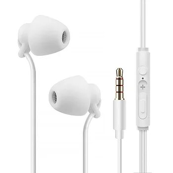 Kablolu Kulaklık Uyku Kulaklıklar Spor kulaklık 1.2 M anti-gürültü Yumuşak Uyku kulak Derin Bas Stereo mikrofonlu tekli kulaklıklar