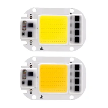LED COB Lamba Çip 5W 20W 30W 50W Led Cips 220V Giriş Akıllı IC Sürücü İçin Fit DIY LED Projektör Spot Soğuk Beyaz Sıcak Beyaz 1
