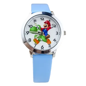 Yeni Zamanlayıcı Pasometre Karikatür Çocuk İzle Deri Kuvars Saat noel hediyesi Çocuk Saatler Saat Reloj Montre 1