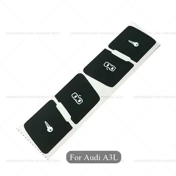 Sol + Sağ Mat Siyah Araba Kapı Kilidi Kontrol Anahtarı Düğmesi Tamir Etiketler Çıkartmaları Audi A3L Sabit Düğme Araba Çıkartmaları Yeni 2