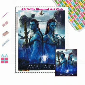 Avatar 2: Su Yolu DIY AB Matkap Elmas Boyama Mozaik Disney Film Nakış Çapraz Dikiş El Yapımı Zanaat Ev Dekor 2