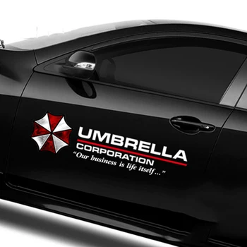 35-90cm Renkli Umbrella Corporation Araba Styling PVC Sticker Yan Kapı Vücut Garland Hood Güneş Çatı Yakıt Kapağı Serin Dekorasyon Çıkartması 1