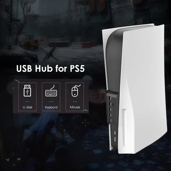 Için PS5 USB Hub Adaptörü 6 Port USB 3.0 USB A TİPİ-C 3.1 Genişletici Splitter Süper hızlı USB HUB 3.0 PlayStation 5 Konsolu için