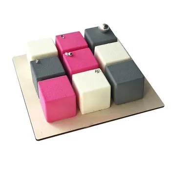 Büyük 3D Sihirli Kare Silikon Kek Kalıbı DIY Rubik Küp çikolatalı mus Kek Silikon Kek Kalıbı Tatlı Pişirme Araçları 2
