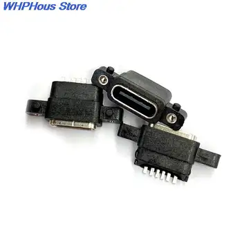 2 adet TİP C 2/6pin Su Geçirmez Dişi USB C Soket Bağlantı Noktası Vida Deliği İle Hızlı Şarj Şarj Arayüzü 180 Derece USB Konektörü 1