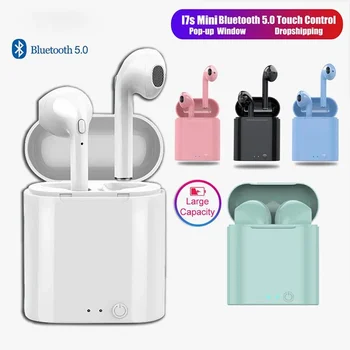 ı7 MİNİ kablosuz Bluetooth Kulaklık 5.0 Stereo Kulaklık Kulaklık Spor Kulaklıklar İçin Şarj Kutusu İle xiaomi xiaomi tüm Telefon