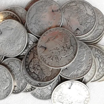 ABD 28 adet Morgan Dolar 1878-1921 Farklı Tarihler ' S ' Mintmark Gümüş Kaplama Kopya Paraları Yüksek Kalite 1