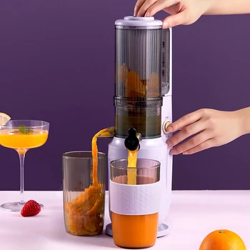 150W Elektrikli Yavaş Sıkacağı Taşınabilir Blender Meyve Sebze Vidalı Soğuk Pres Sıkacağı Sıkacağı Portakal Sıkacağı Filtresiz 220V 2