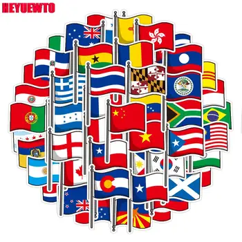 50 Adet Ülke Ulusal Bayrak Sticker Oyuncaklar Çocuklar için Futbol Futbol Taraftarları Çıkartması Scrapbooking Seyahat çantası Dizüstü Çıkartmalar 1
