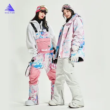 Kadın Kayak Takım Elbise Markaları Kore Kalın Sıcak Kayak Kar Ceket Kış Sıcak Su Geçirmez Rüzgar Geçirmez Kayak ve Snowboard Takım Elbise 1