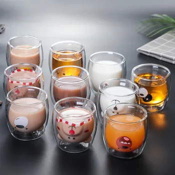 300 ML Çift Katmanlı çay bardağı kulplu fincan Noel Ağacı Şekli uzun borosilikat cam Isıya dayanıklı Kahve Kupa mutfak gereçleri satın almak online | İçecek / Birebiregitim.com.tr 11