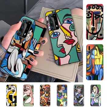 Picasso Soyut Sanat Boyama telefon kılıfı için Huawei P30 40 20 10 8 9 lite pro artı Psmart2019