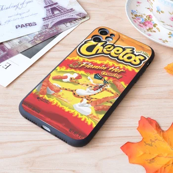 Apple iPhone Kılıfı için Sıcak Cheetos Baskı Yumuşak Silikon Mat Kılıf