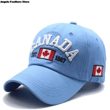 Erkekler Balıkçılık Beyzbol Kapaklar Kanada Nakış Şapka Sonbahar Gorras Bayrağı Erkek Snapback Kemik Ayarlanabilir Wonmen Beyzbol Snapback Şapka