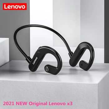 Lenovo X3 Kemik İletim Bluetooth Kulaklık Spor Koşu Kulaklık Su Geçirmez Kablosuz Kulaklık için Mic İle Bisiklet Sürüş