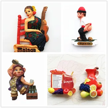 Avrupa İspanya 3D Buzdolabı Mıknatısları turistik hediyelik Dekorasyon Ürünleri El Sanatları Manyetik Buzdolabı Koleksiyonu Hediyeler 1