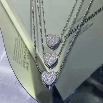 925 gümüş yeni üç aşk bağlı zirkon kolye minimalist ışık lüks tasarım tanrıça klavikula zincir parti doğum günü hediyesi