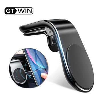 GTWIN Manyetik Araç Telefonu Tutucu GPS Dağı Tutucu Hava Firar Klip 360 Metal Mıknatıs Telefon Standı iPhone 12 11 pro Huawei Xiaomi 1