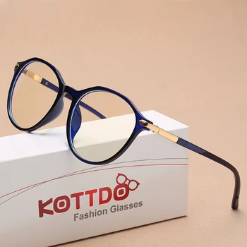 KOTTDO Moda Kadınlar Şeffaf Gözlük Gözlük Adam Bilgisayar Gözlük Çerçeve Anti Mavi Optik Şeffaf Lens Miyopi Gözlük