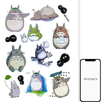 1 ADET A4 Totoro Çıkartmalar Bagaj Çıkartmaları Bavul Termos Bilgisayar Karikatür Hayvan Buzdolabı Su Geçirmez Kadın 2