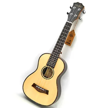 Yüksek Kalite 26 inç Ukulele Toner havai gitarı Sadece Üst katı ahşap Ladin + Gülağacı Arka ve Yan Akustik gitar Uku guitare 2