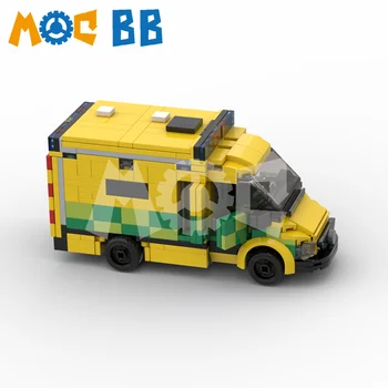 MOC Küçük Ambulans Yapı Taşları ile Uyumlu LE Oyuncaklar Eğitici Oyuncaklar Boys ve Kızlar için Tatil Hediyeler 2