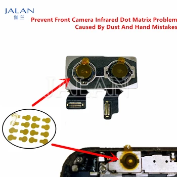 100 adet Ön Kamera Anti-Toz Koruma Sticker X XS MAX 11 Pro Max YÜZ KİMLİĞİ Kızılötesi Nokta vuruşlu Yüksek Sıcaklık Dayanımı Yapıştırıcı