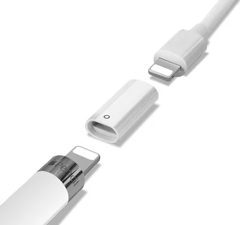 1 adet Beyaz Bağlayıcı Apple Kalem Yıldırım Kablosu şarj adaptörü ve Urgan iPad Pro için Dişi dişi konnektör 2