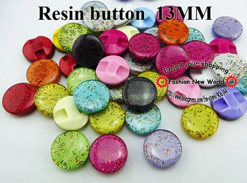 100 ADET 13MM Renkler Sequins Boyalı REÇİNE Bling Düğmeler Ceket Çizmeler Dikiş Elbise Aksesuarları R-237