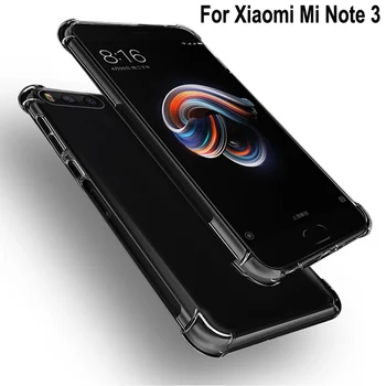 Lüks Darbeye Dayanıklı Şeffaf Yumuşak Kılıf Çapa Xiao mi mi not 3 telefon kılıfları Silikon arka kapak 5.5 