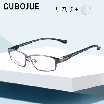 CUBOJUE titanyum okuma gözlüğü erkek Anti mavi ışık 0 +100 150 200 250 300 Diyoptri Gözlük Çerçeve Erkekler Ultralight Gözlük