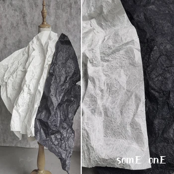 Pilili Kağıt Kumaş Siyah Beyaz Kat DIY Yamalar Yaratıcı Mezuniyet Projesi Dekor Sanat Giysi Tasarımcısı Kumaş