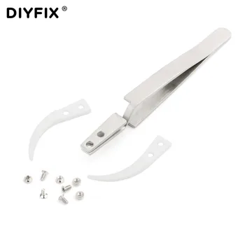 DIYFIX Anti statik seramik cımbız ısıya dayanıklı yalıtımlı seramik sivri ipuçları E-sigara direnç teli DIY el aletleri 2