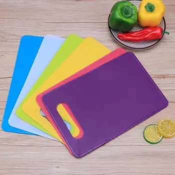 Plastik Kaymaz Anti Bakteri Kesme Tahtası Gıda Dilim Kesme doğrama tahtası Dikdörtgen mutfak gereçleri