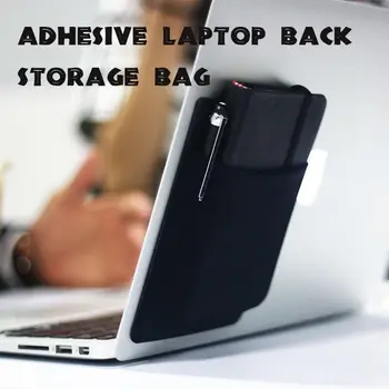 Yapışkanlı Dizüstü Arka saklama çantası Çok Cep saklama çantası Tablet Tutucu Depolama Bilgisayar Tablet Aksesuarları Depolama Organizatör 1
