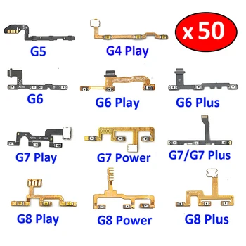 50 Adet, ses Düğmesi Güç Açma Kapama Düğmesi Flex motorola kablosu Moto G5 G6 G4 G8 G7 G9 Artı Oyun Güç Lite Bir Hiper 1