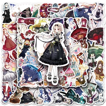 10/30 / 50psc Kawaii Anime Lolita Elbise Kız Çıkartmalar Estetik Sevimli Çıkartmaları Dizüstü Karalama Defteri Bavul Bisiklet Çocuk Karikatür Sticker Oyuncak