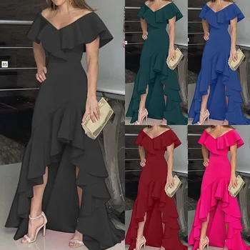 Zarif Moda Sahte İki O-boyun Elbiseler 2022 Yaz Casual kadın Giyim Dantel Eklenmiş Baskı A-Line Midi Elbise kadın satın almak online | Kadın giyim / Birebiregitim.com.tr 11