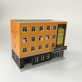 1/150 1/160 1/144 Evrensel Plastik Tren Modeli Yapı Öğrenci Konaklama Otel Montaj Diorama Modeli 2