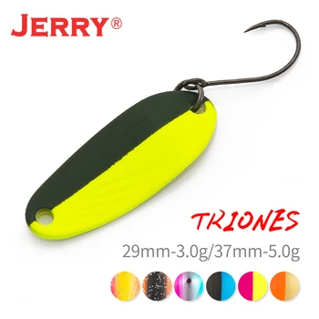 Jerry Triones 3g 5g yüksek kalite balıkçılık kaşık tek kanca alabalık kaşık alan alabalık balıkçılık lures ıki yan renk sert lures
