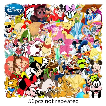 Disney 56 adet Prenses Mickey Minnie Karikatür Çıkartmalar Kaykay Yeni su geçirmez etiket Bagaj Araba Telefonu laptop onarım istasyonu Bisiklet Çıkartmaları