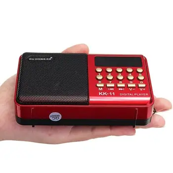 K11 Taşınabilir FM Radyo Hoparlör Mini El Şarj Edilebilir Dijital FM Çalar MP3 MP4 MP5 iPhone Tablet PC cep telefonu laptop onarım istasyonu