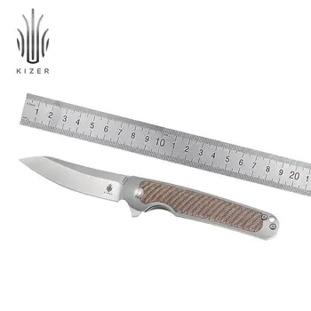 Kizer hayatta kalma bıçağı Debriyaj Kı4556A3 2020 Yeni Flipper Bıçak Titanyum + Micarta Kolu Yüksek Kaliteli El Aletleri