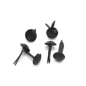 DoreenBeads Demir Bazlı Alaşımlı Pastel Başlı Scrapbooking Bezeme DIY Craft için Kaynağı Yuvarlak Siyah 9x5mm (3/8