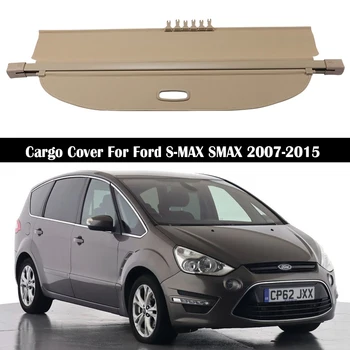 Bagaj Kargo Kapağı Ford S-MAX SMAX 2007-2015 Güvenlik Kalkanı Arka Bagaj Perde Geri Çekilebilir Gizlilik Araba Aksesuarları 1