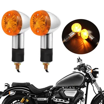 Çift 12V Evrensel Motosiklet Dönüş sinyal gösterge ışığı Dönüm Amber lamba ampulü Motosiklet Lambaları Flaşör Flaş Bisiklet Lambası 1
