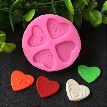 3D Silikon Kalp Loving Şekilli Pişirme Kalıp Fondan Kek Aracı Çikolata Şeker Çerezler Pasta Sabun Kalıpları